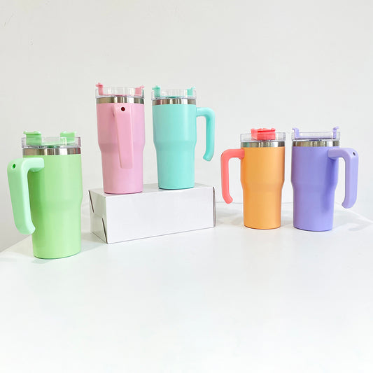 🔥USA RTS sublimation matte 20oz kids tumblers with handle_miki