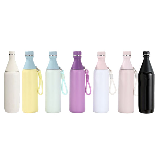 Stanley Style 20oz Slim Bottle Insulated Stainless Steel Sports Bottle Twist off Lid with Leakproof Seal for Travel & Gym_ miki