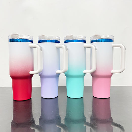 USA Presale_ Blue Plated Ombre Powder Coated 40oz Quencher Tumbler With Removable Handle For Laser Engraving_miki