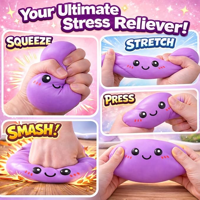 USA Presale_ Glitter Soft Squeeze Decompression Dumpling Squishy Toys with Steamer Basket and Gift Box_ miki