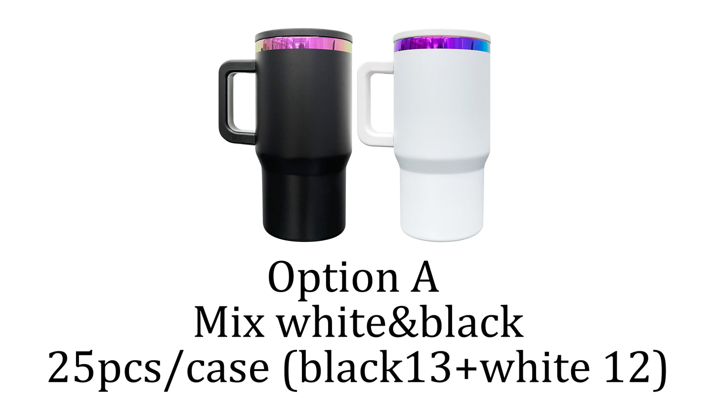 USA RTS_ Rainbow plated kids 20oz tumblers with leak-proof lid and removable handle for laser engraving_miki