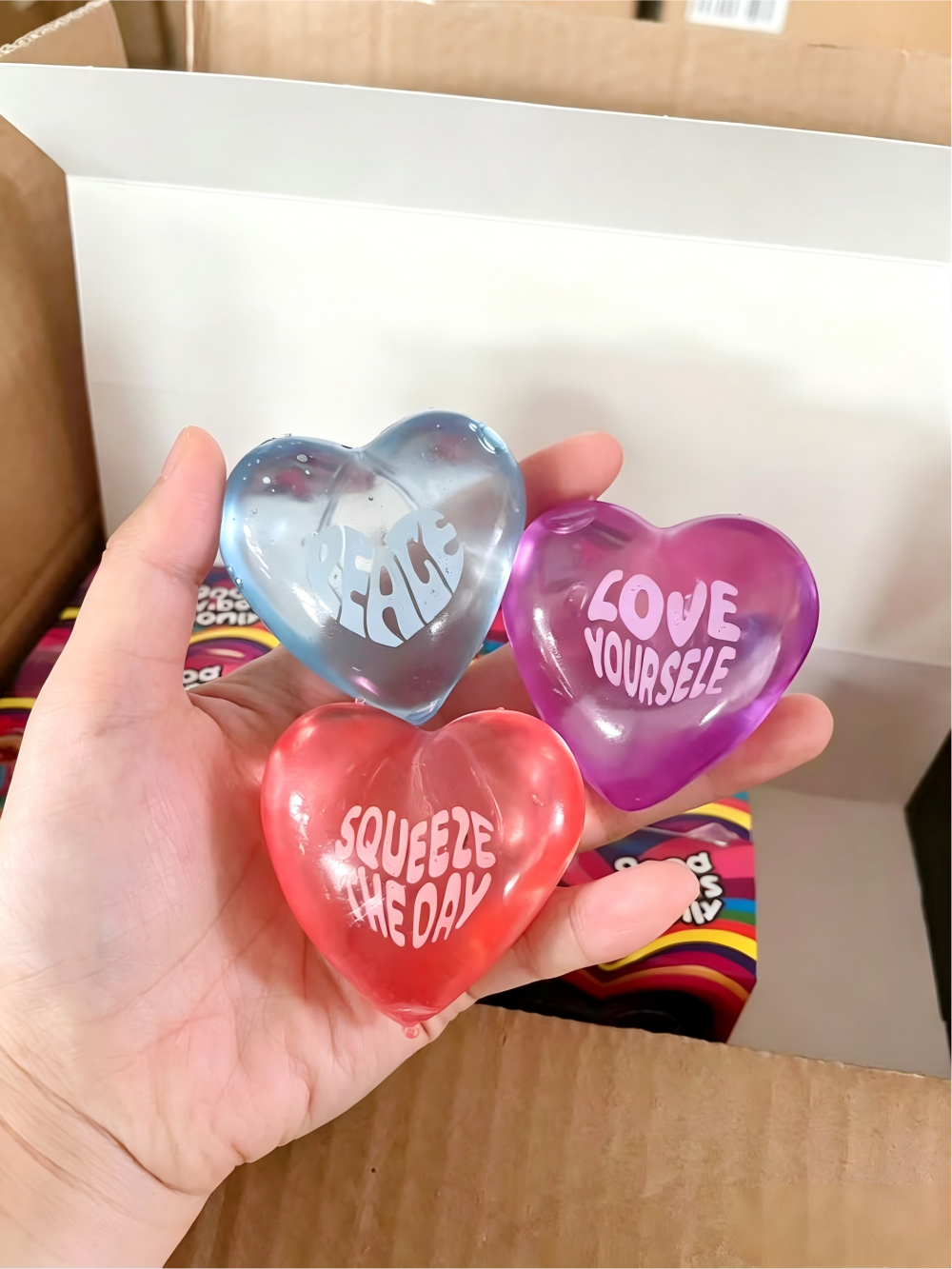 Needoh good vibes only heart shape squishy toy _miki