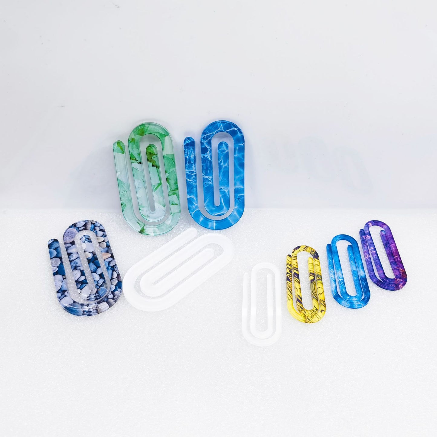 White Sublimation Blanks Acrylic Paper Clips Single-Sided 4 x 2 Inch Creative Gift for Office, Classroom Supplies_miki