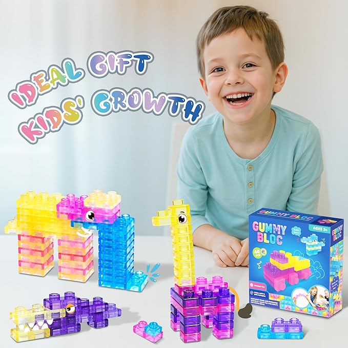 Jelly Blox style 40pcs soft jelly building blocks for toddlers and kids_ miki