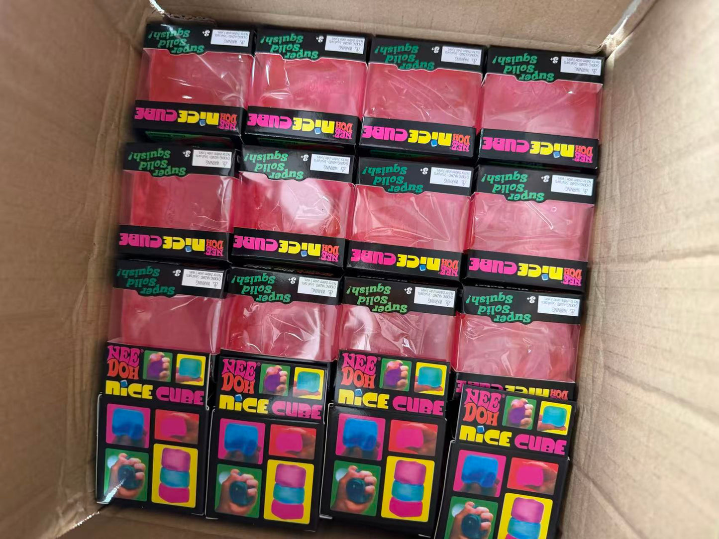 USA Presale_ 5.5cm “Nee Doh” Nice Cubes individual gift box with logo on both cubes and boxes_ miki