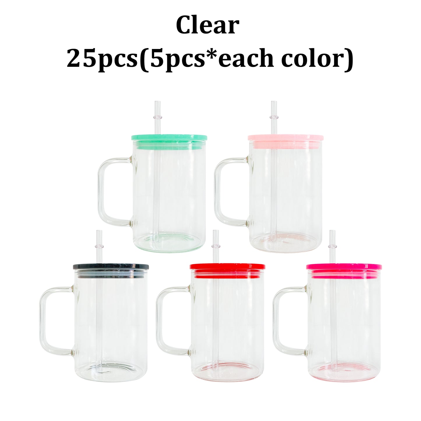 USA RTS_ sublimation 17oz clear frosted glass mugs_ miki