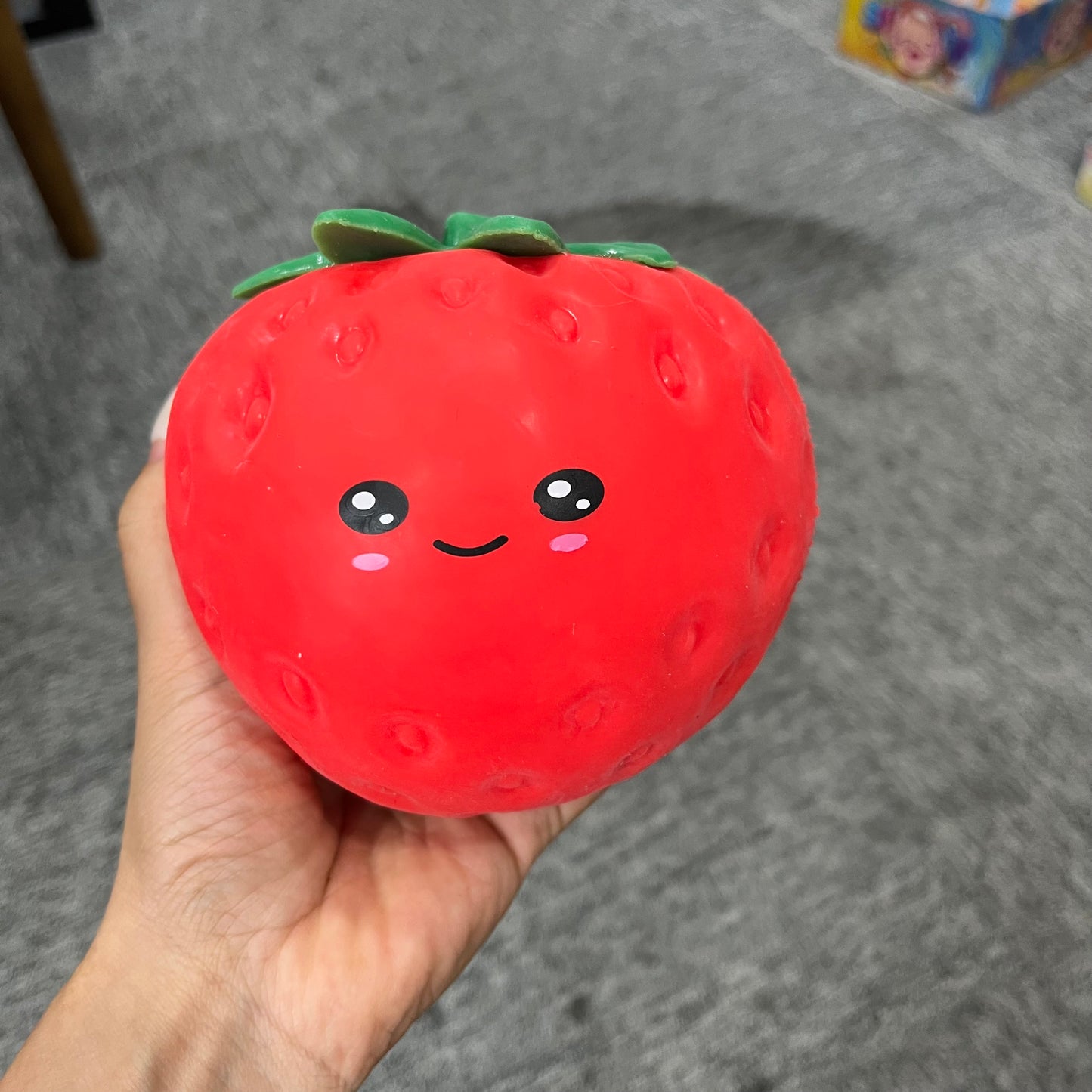 USA Presale_ big Strawberry emoji squishy toy _miki