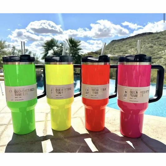 Neon colors blakn sublimation H2.0 30oz 40oz quencher tumblers_miki