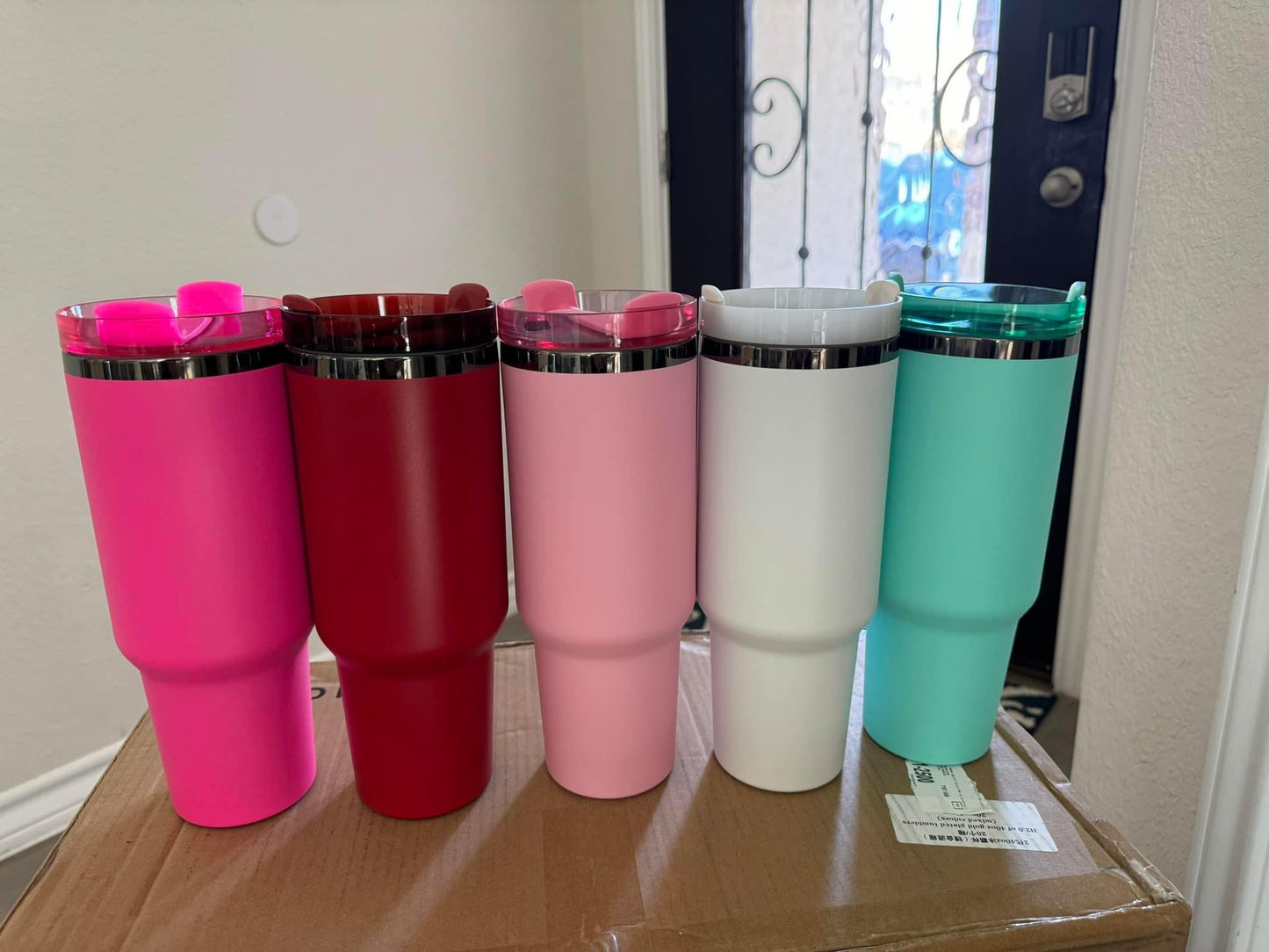 USA RTS_ Black Plated 40oz Powder Coated Quencher Tumblers For Laser Engraving_miki