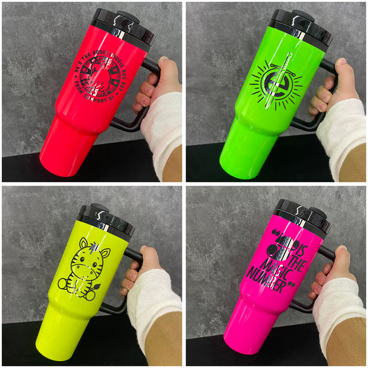 sublimation neon colored black underneath H2.0 40oz quencher tumbler with lid and straw for laser engraving_miki