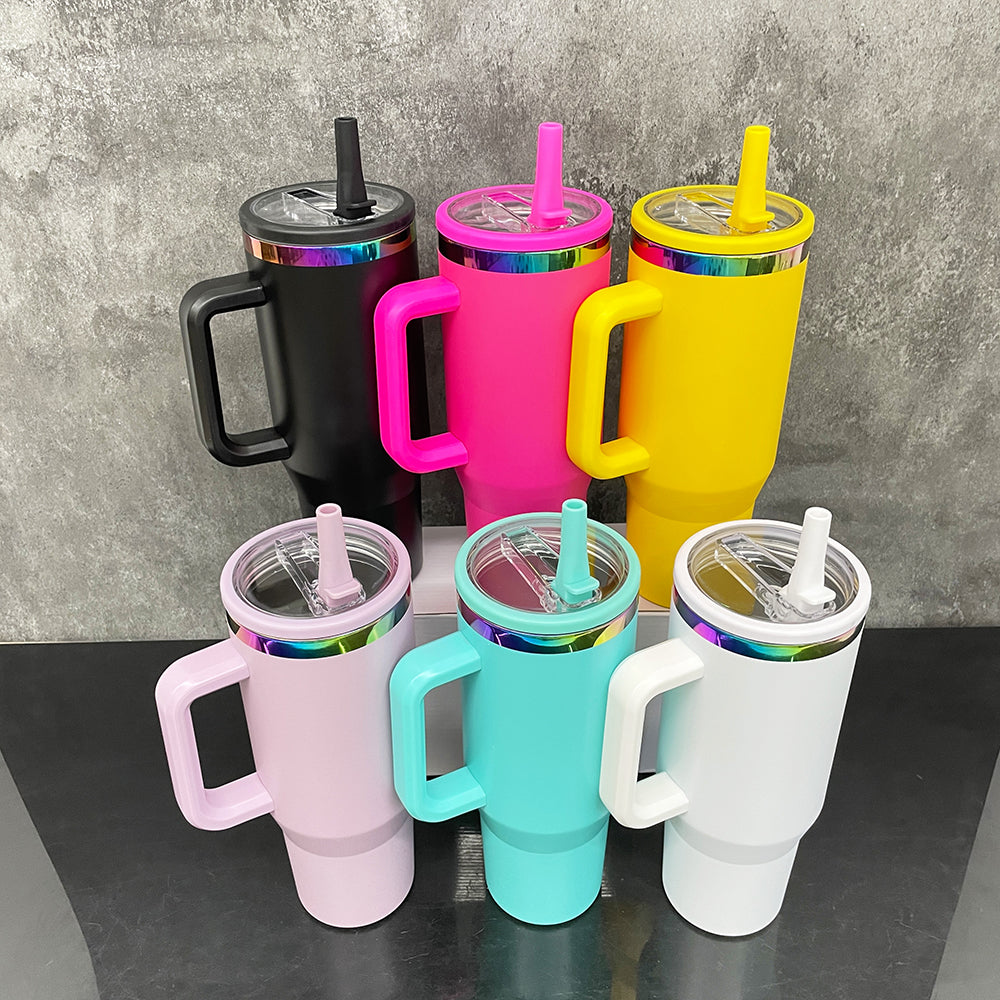 USA RTS_ Rainbow Underneath Leak Proof 40oz Powder Coated Quencher Tumblers with Removable for Laser Engraving_ miki