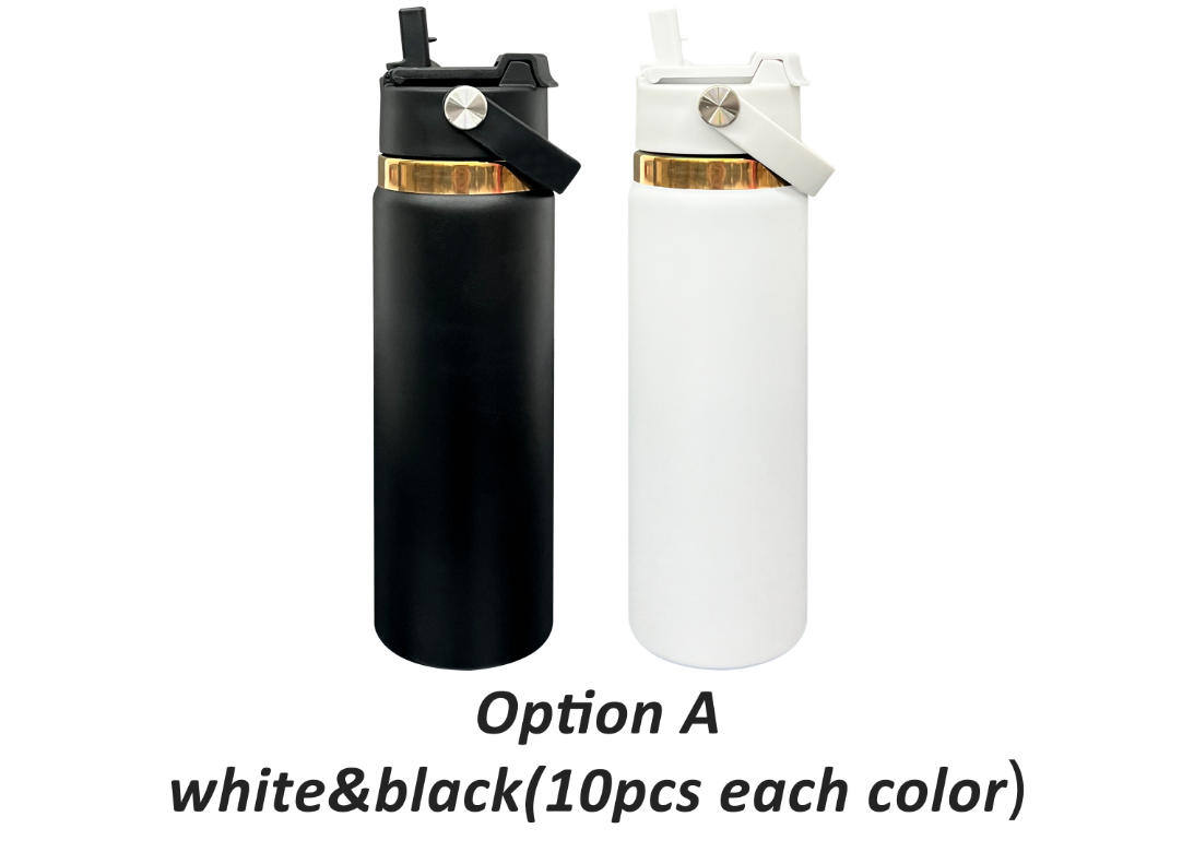 2-in-1 Flip Top Lid 20oz Copper Plated Stainless Steel Sports Water Bottles for Laser Engraving _miki