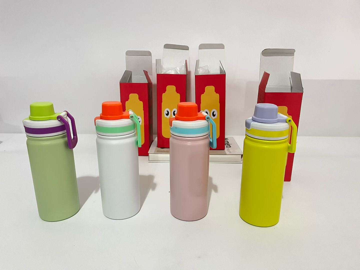 Powder Coated Sports Lid 12oz 17oz Water Bottles with Portable Drinking Spout Lid for Laser Engraving_ miki