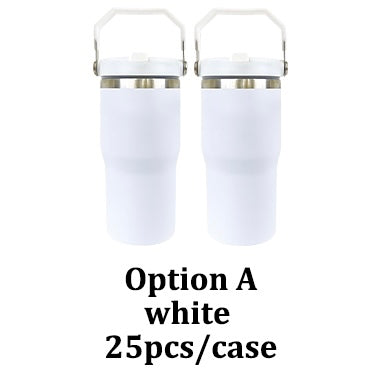 USA Presale_ Sublimation Macaron Colored Kids 20oz Flip Straw Water Bottles with Top Handle_ miki