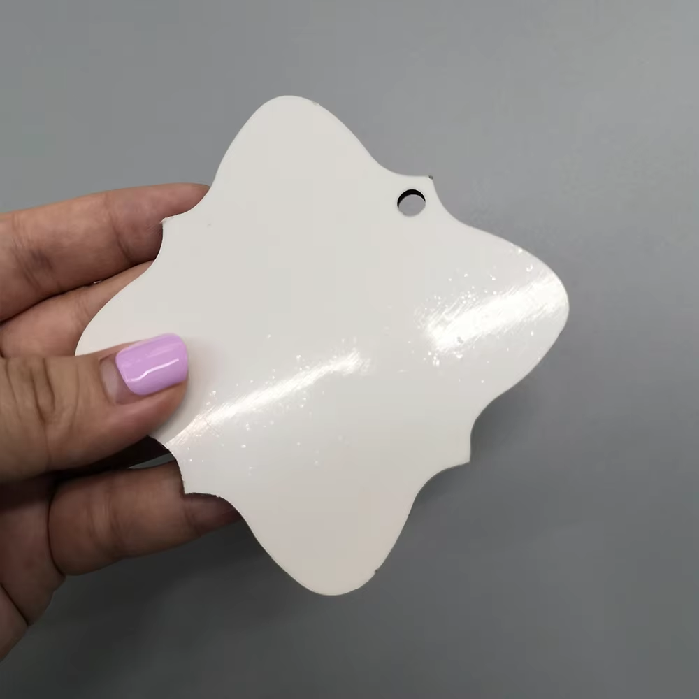 USA RTS_ Sublimation MDF Ornaments Mixed Shape for DIY Crafts Christmas Decorations with String_ Miki