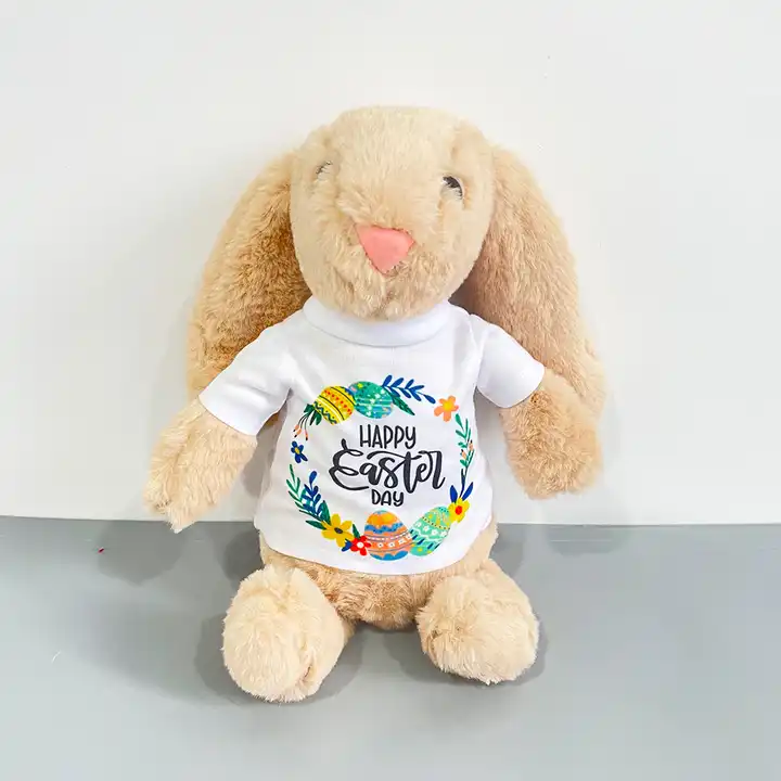 Easter Bunnies Toys With removeable white Sublimation T shirts_miki
