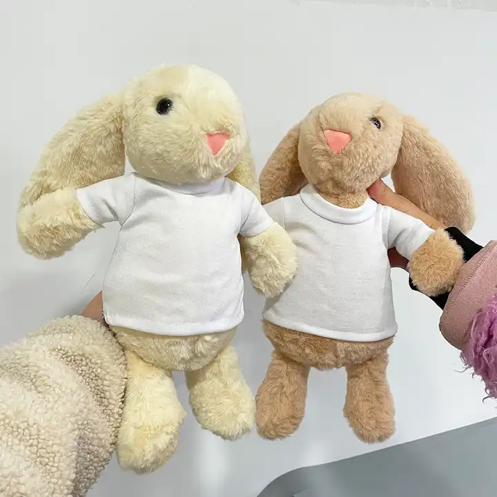 Easter Bunnies Toys With removeable white Sublimation T shirts_miki