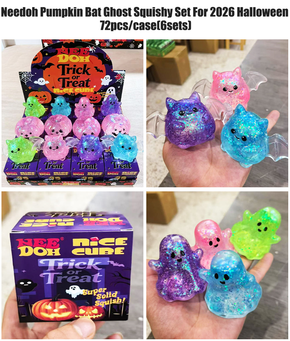 Needoh Halloween pumpkin ghost bat Squishy Toys _ miki