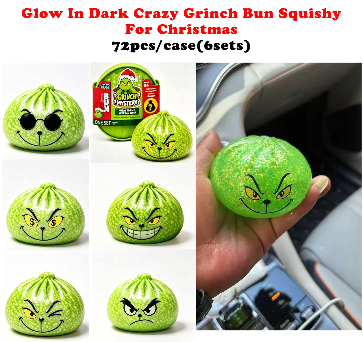 Christmas grinch glow in the dark dumplings _miki