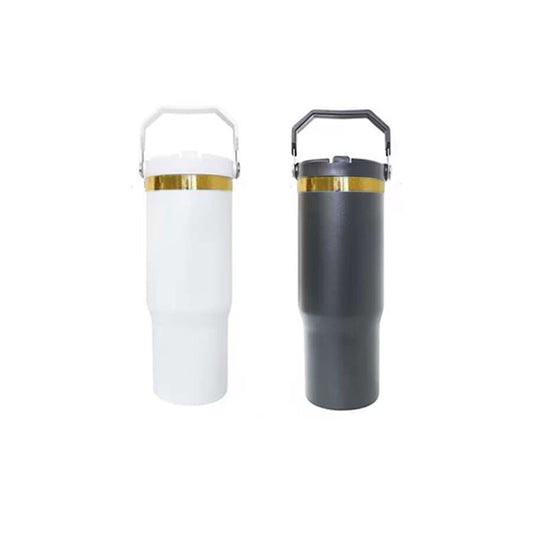 mirror gold underneath 30oz powder coated flip straw water bottle for laser engraved_miki