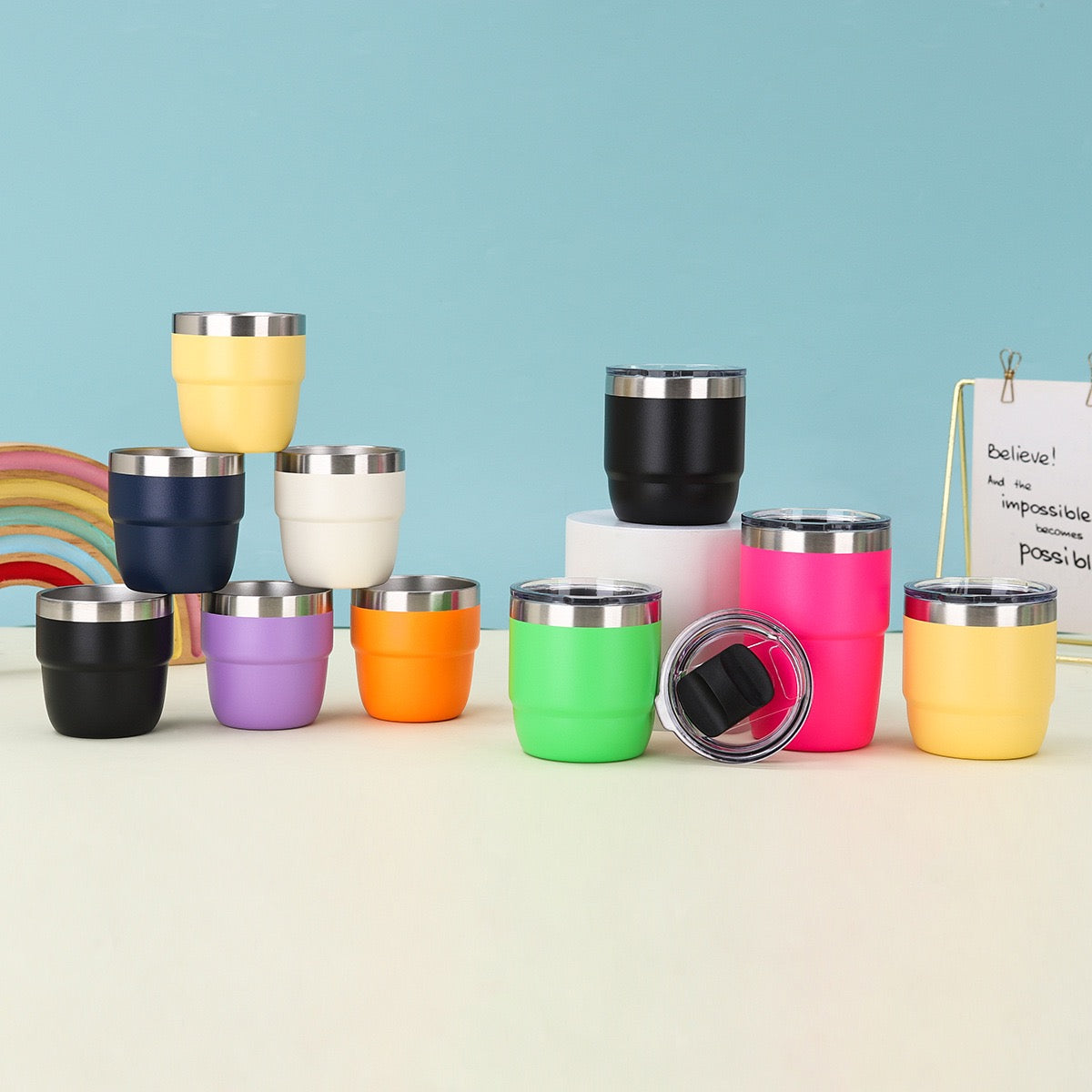 Yeti Style 4oz/6oz/8oz Powder Coated Mini Insulated Coffee Mug With Ma ...