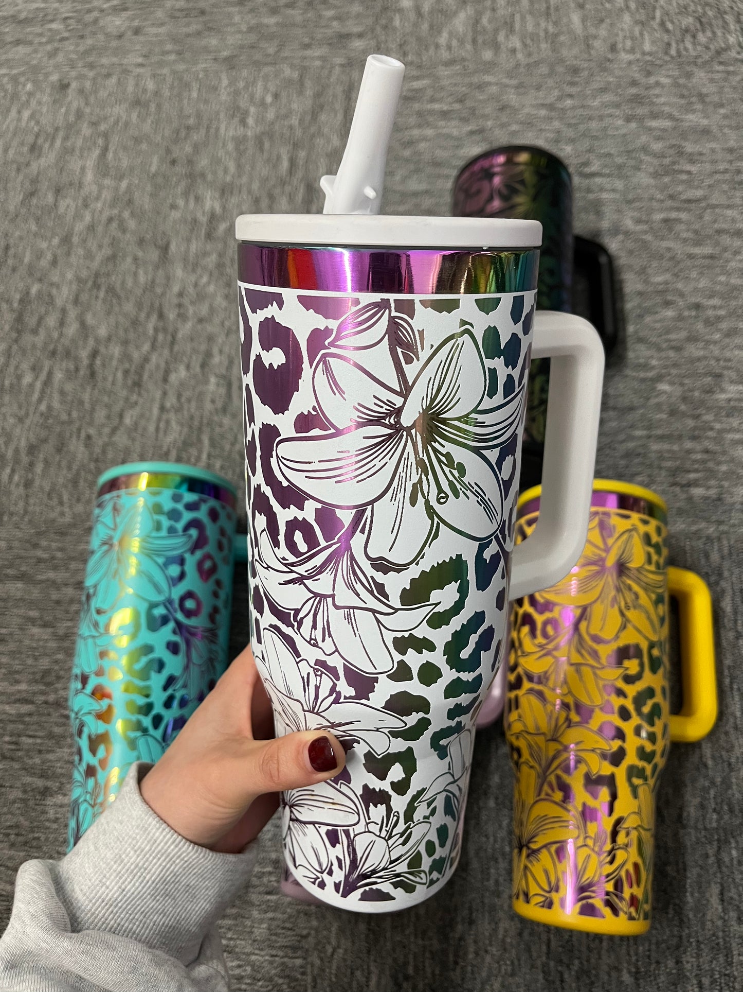 USA RTS_ Rainbow Underneath Leak Proof 40oz Powder Coated Quencher Tumblers with Removable for Laser Engraving_ miki