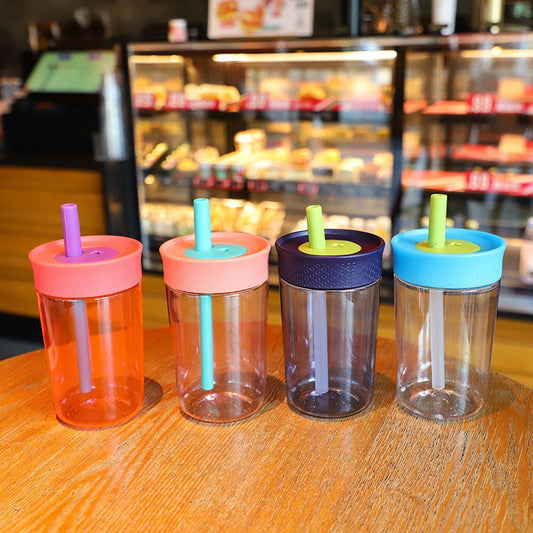 Owala Style 12oz Kids Plastic Cups with Silicone Straw Lid for UV DFT Wraps_ miki