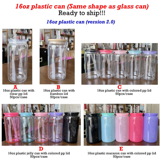 USA RTS Clear jelly macaron V2 16oz plastic cans with colorful lids_miki
