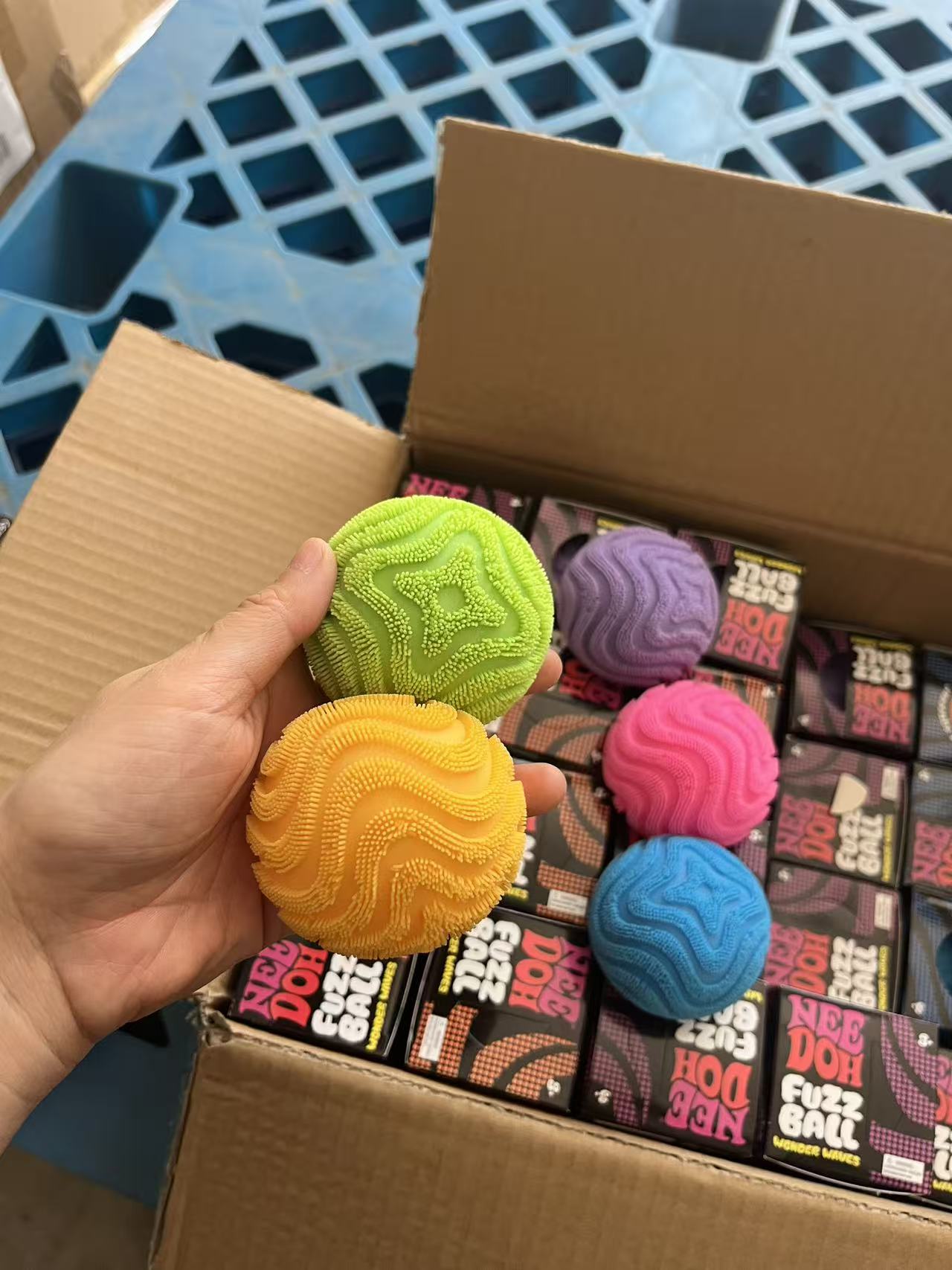 Needoh Fuzzy Ball Squish Toy _miki