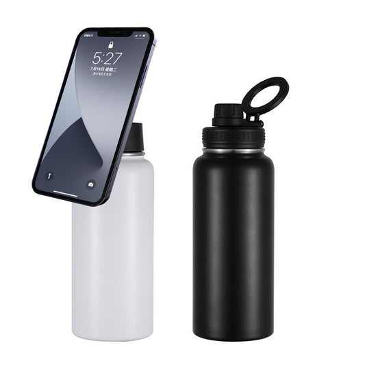 32oz magnetic lid powder coated stainless steel water bottle for engraving _miki