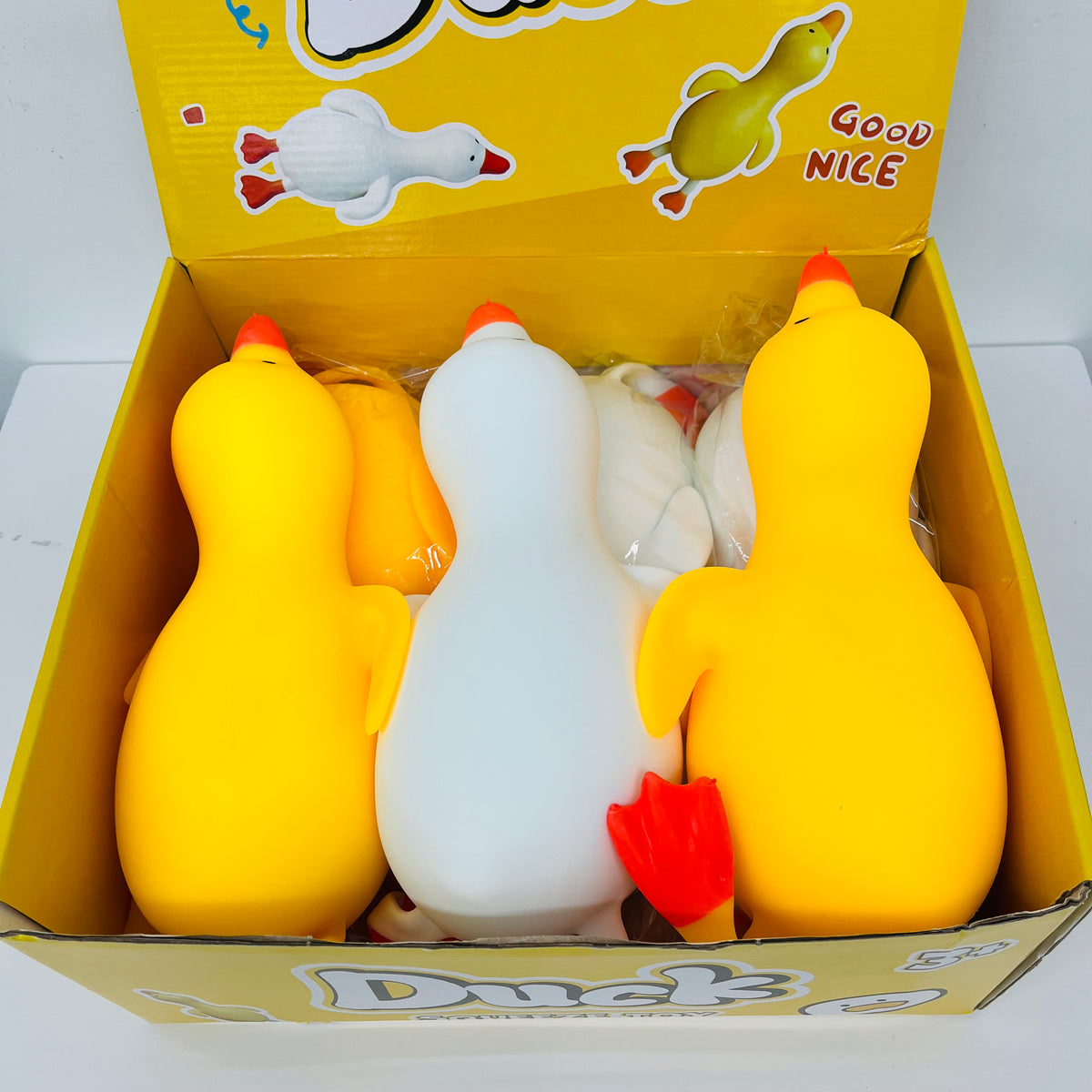 USA RTS_ 36*16.5 cm Jumbo Duck Squishy Fidget Toy flour flour filled_ miki
