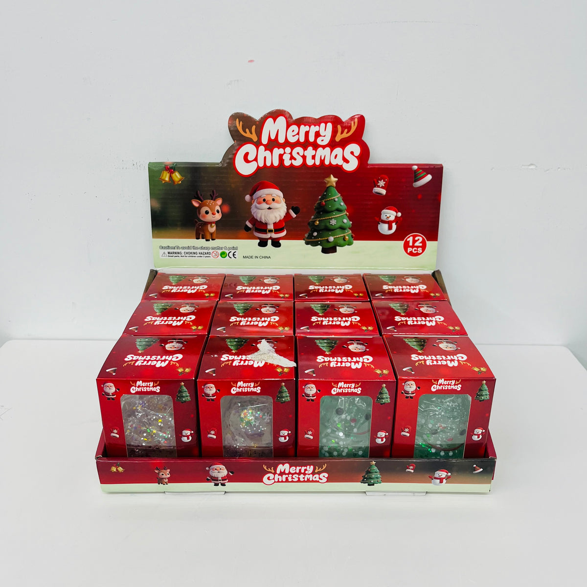 USA RTS_ Christmas Themed Glitter Maltose Squeeze Toys 6 Styles Mixed _miki