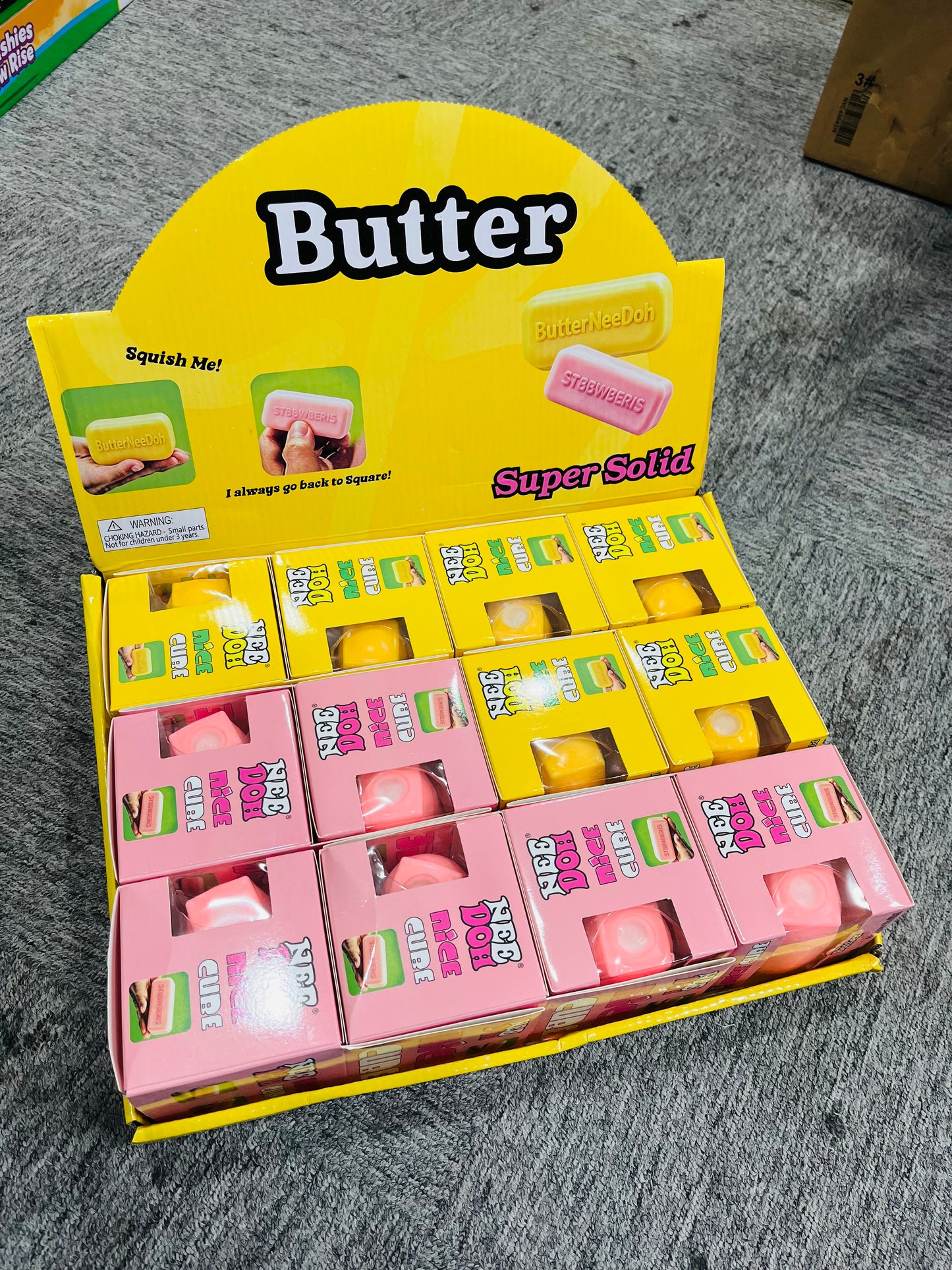 Needoh Cute Yellow Pink Mix Butter Squishy Toys _ miki