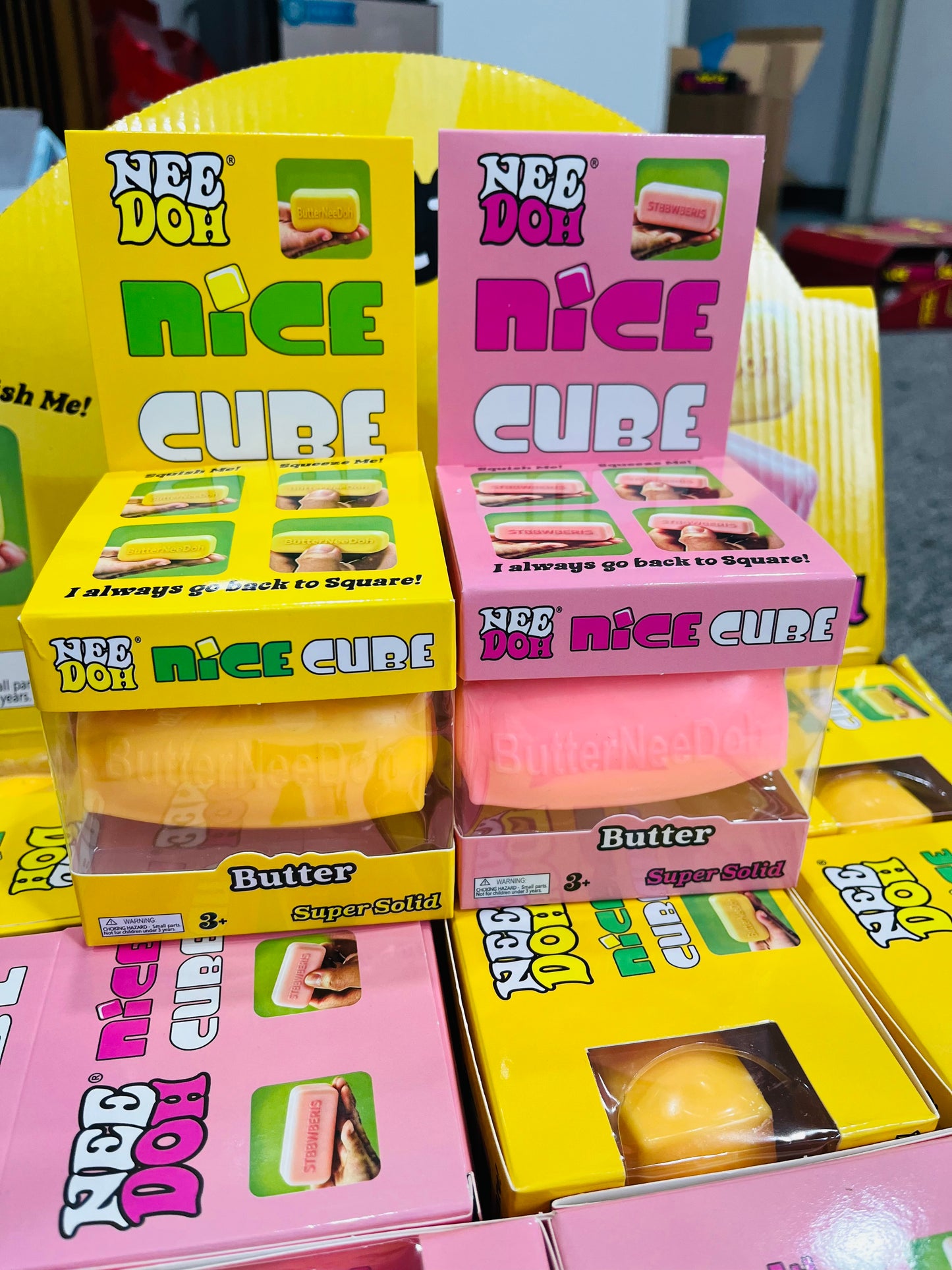 Needoh Cute Yellow Pink Mix Butter Squishy Toys _ miki