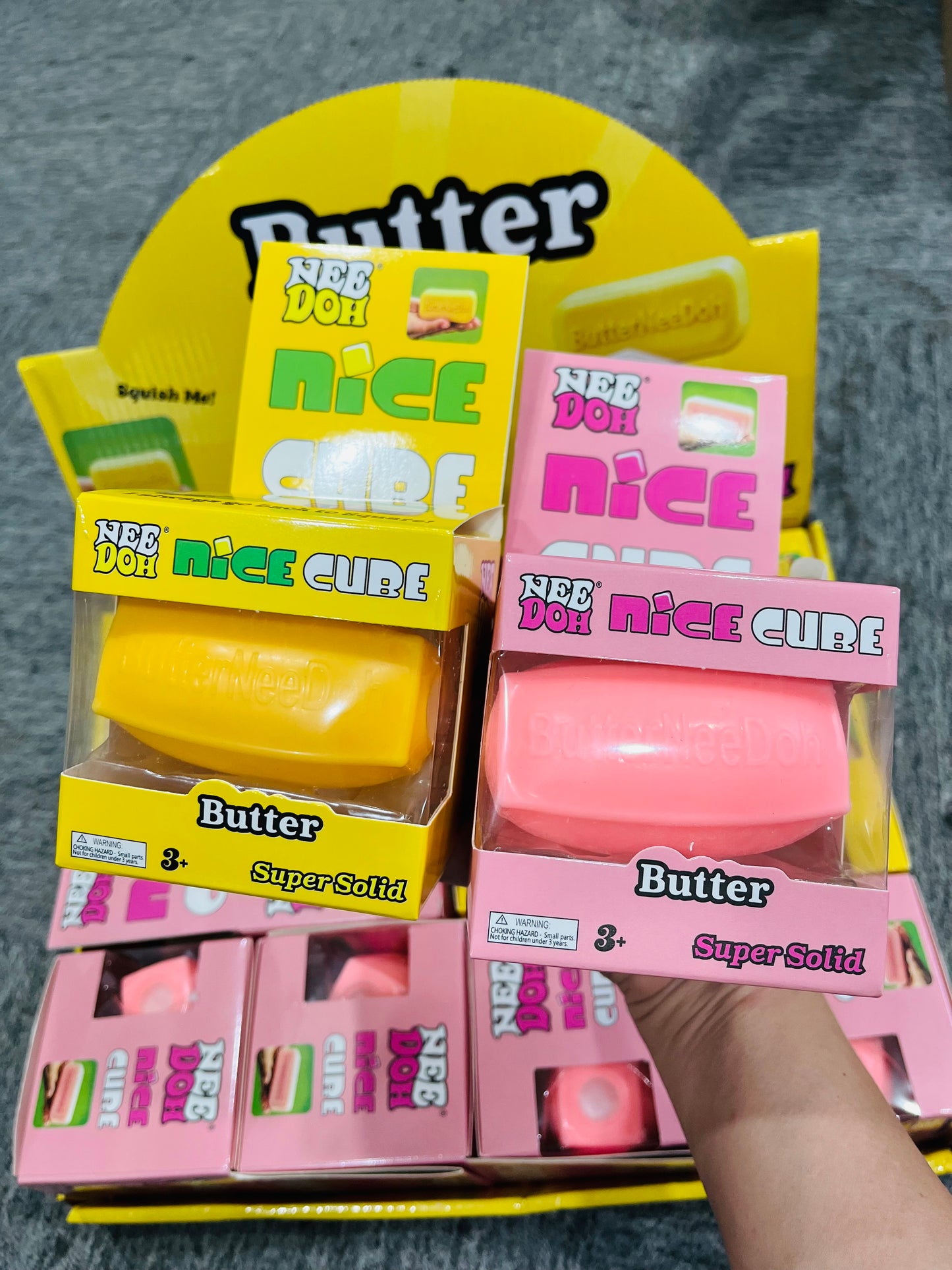 Needoh Cute Yellow Pink Mix Butter Squishy Toys _ miki