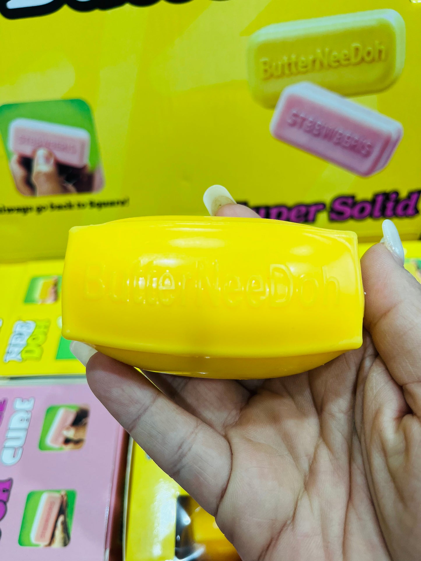 Needoh Cute Yellow Pink Mix Butter Squishy Toys _ miki