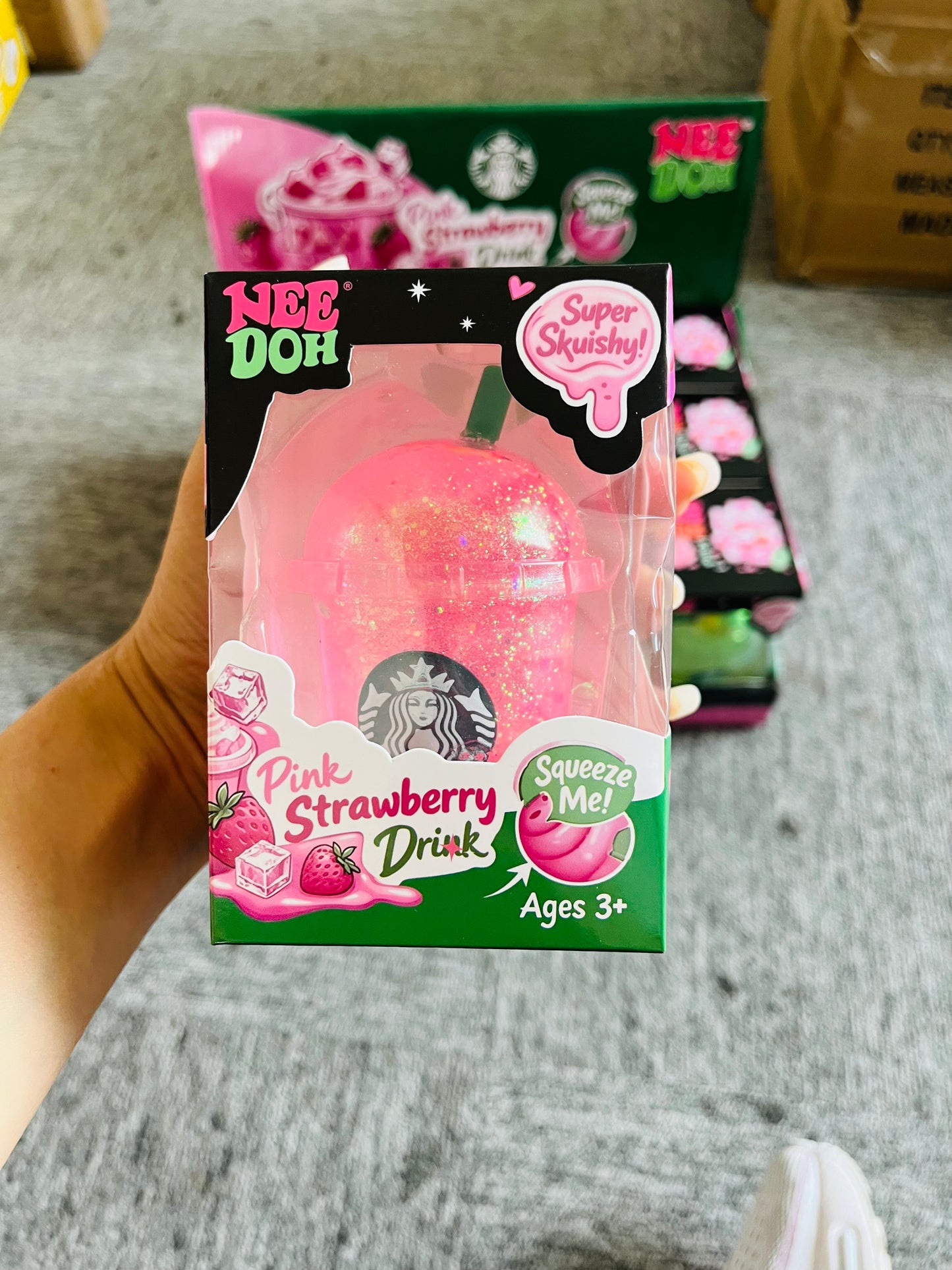 USA Presale_ Needoh Glitter Starbucks Squishy Toys _ miki