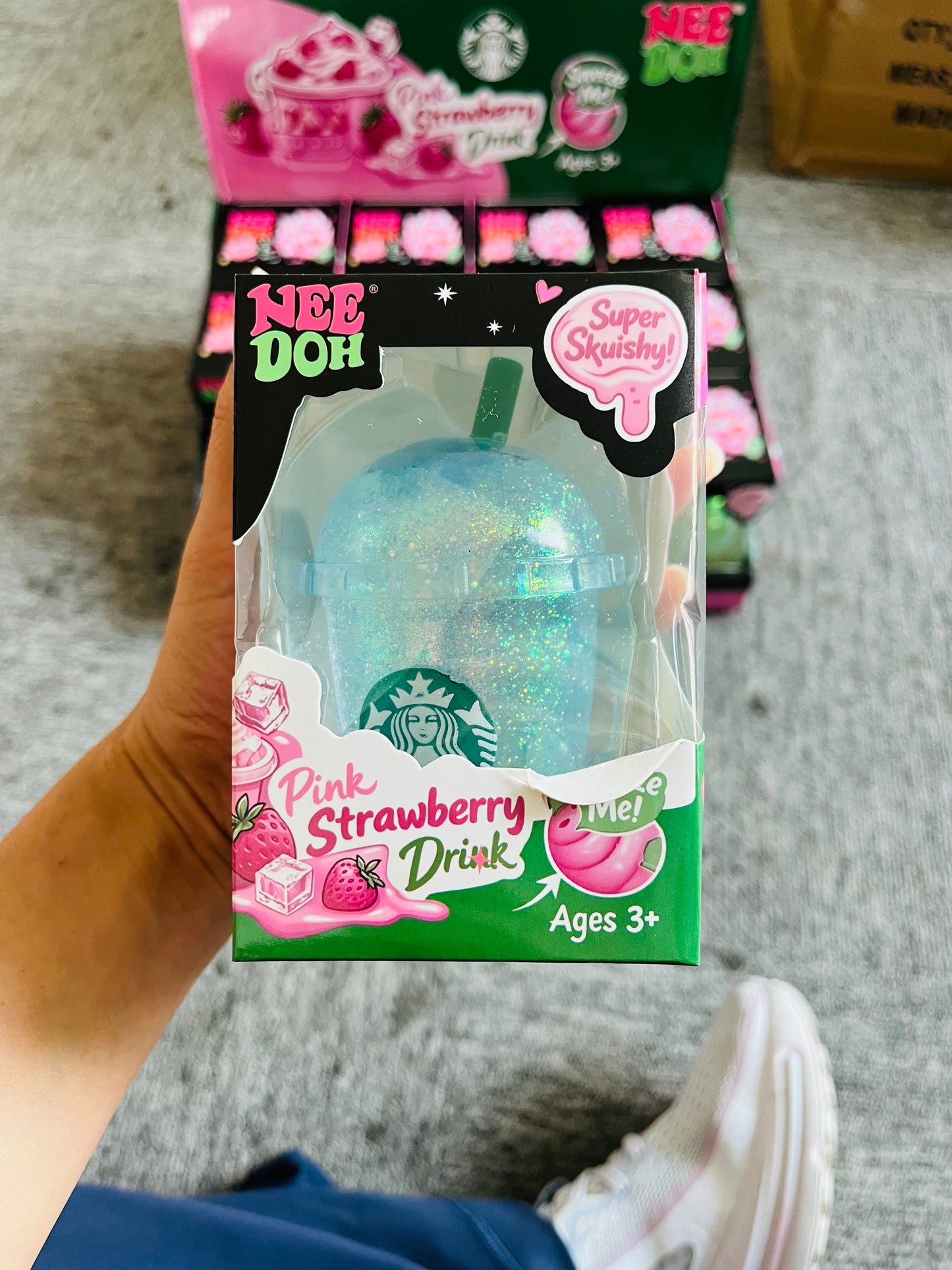 USA Presale_ Needoh Glitter Starbucks Squishy Toys _ miki
