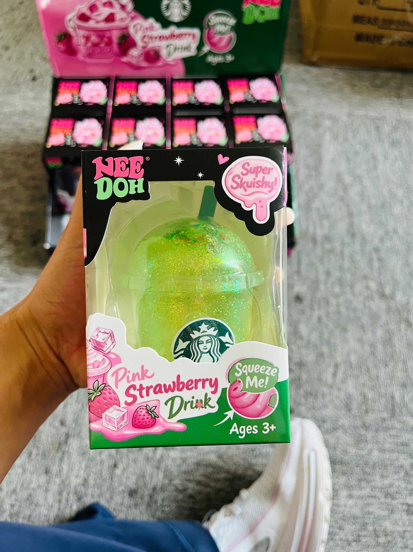 USA Presale_ Needoh Glitter Starbucks Squishy Toys _ miki