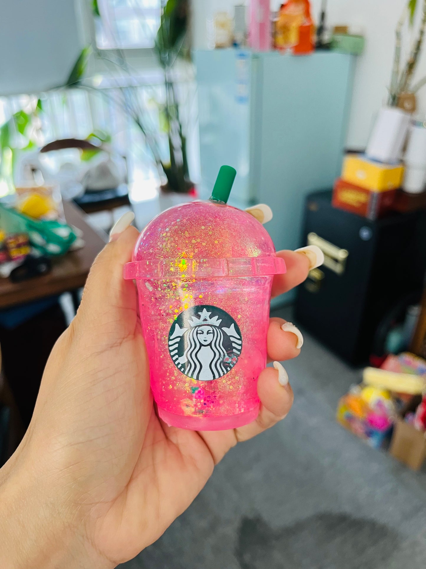 USA Presale_ Needoh Glitter Starbucks Squishy Toys _ miki