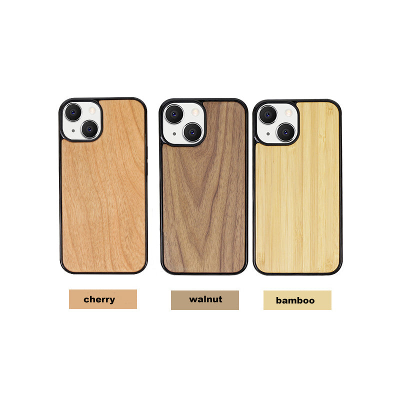 Blank Walnut Cherry Wood iPhone Case For Laser Engraving_miki