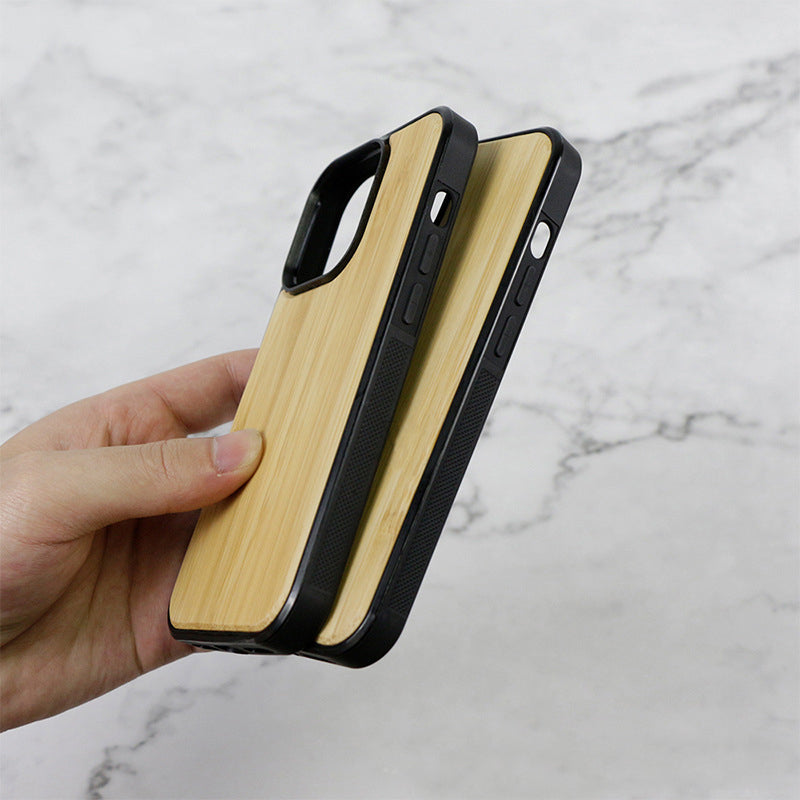 Blank Walnut Cherry Wood iPhone Case For Laser Engraving_miki