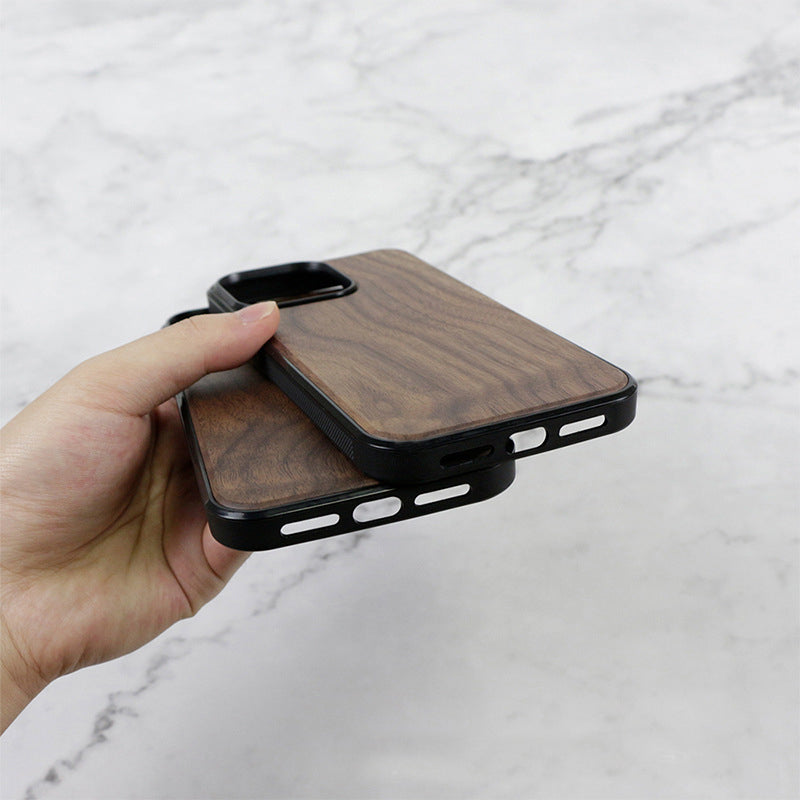 Blank Walnut Cherry Wood iPhone Case For Laser Engraving_miki