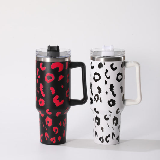 leopard printed H1.0 40oz quencher tumblers with lid and straw_miki
