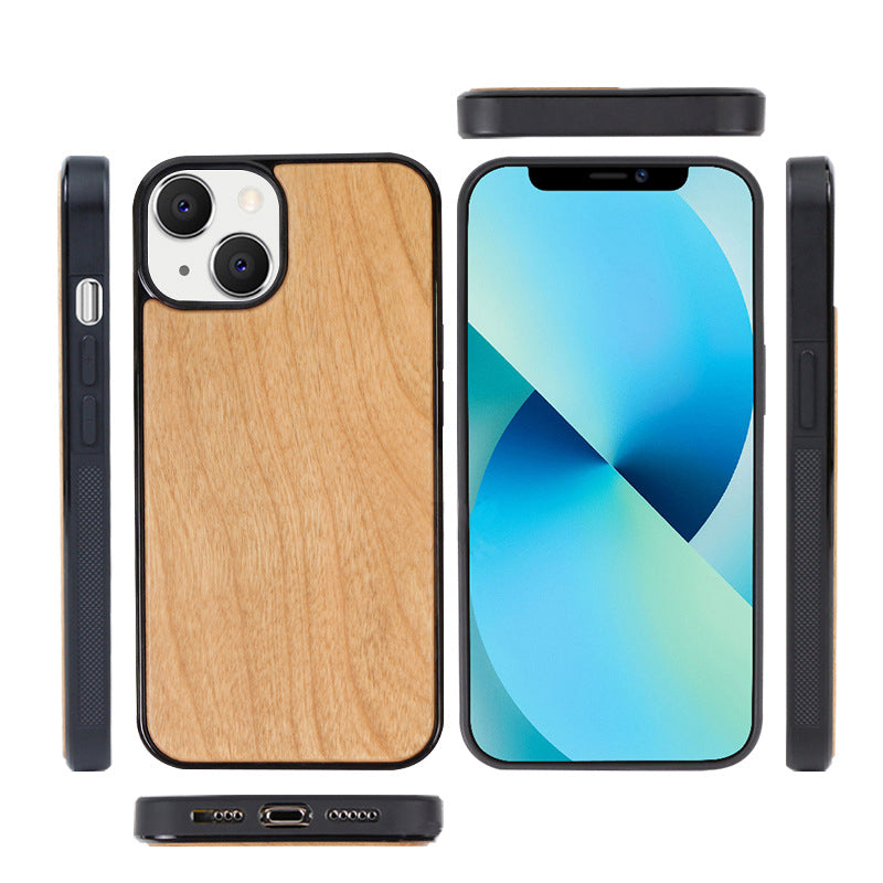 Blank Walnut Cherry Wood iPhone Case For Laser Engraving_miki