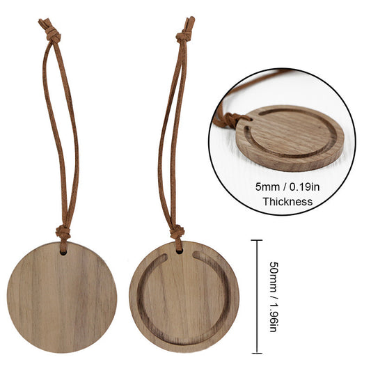 Blank Wood Car Air Freshener With Hanging For Laser Engraving_miki