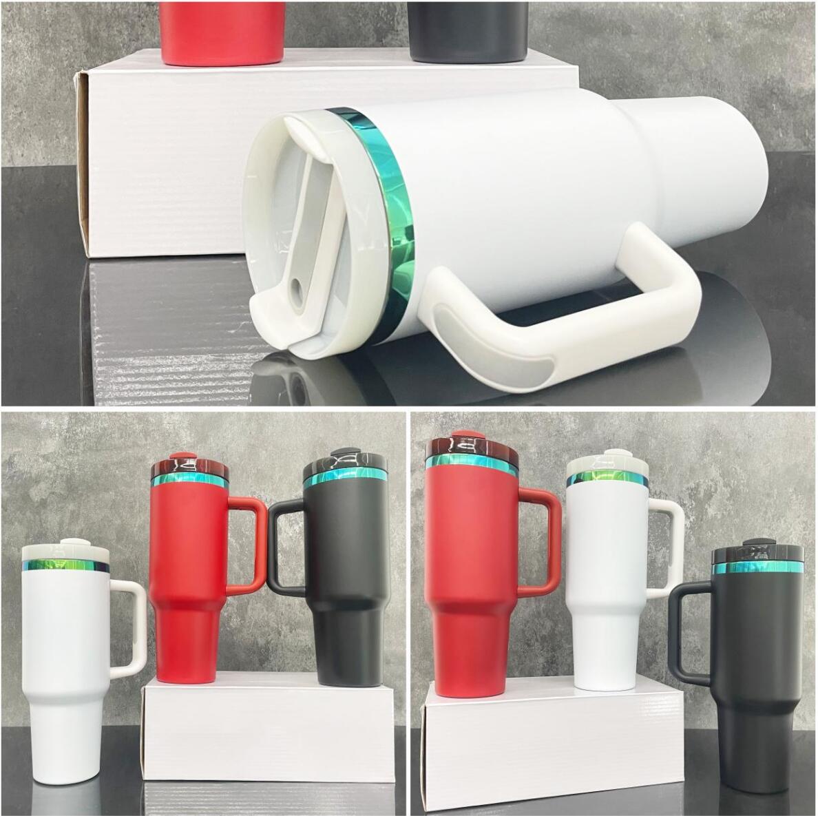 Christmas blue green ombere underneath powder coated H2.0 40oz quencher tumblers for engraving_miki