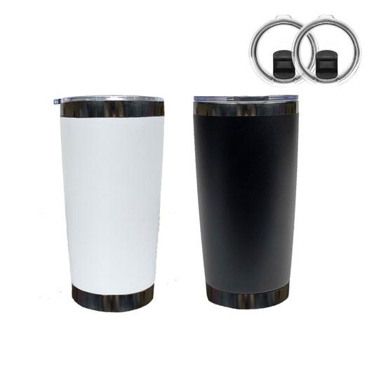 Black Plated Yeti Style 20oz Powder Coated Coffee Mug With Magnetic Slide Lid For Laser Engraving_ Miki