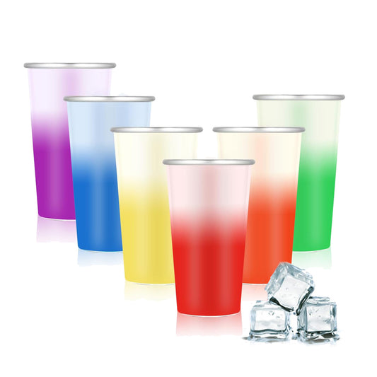 Sublimation Blank 470ml Cold Color Changing Aluminum Pint Cups for for Home, Party, Camping, Outdoor _miki