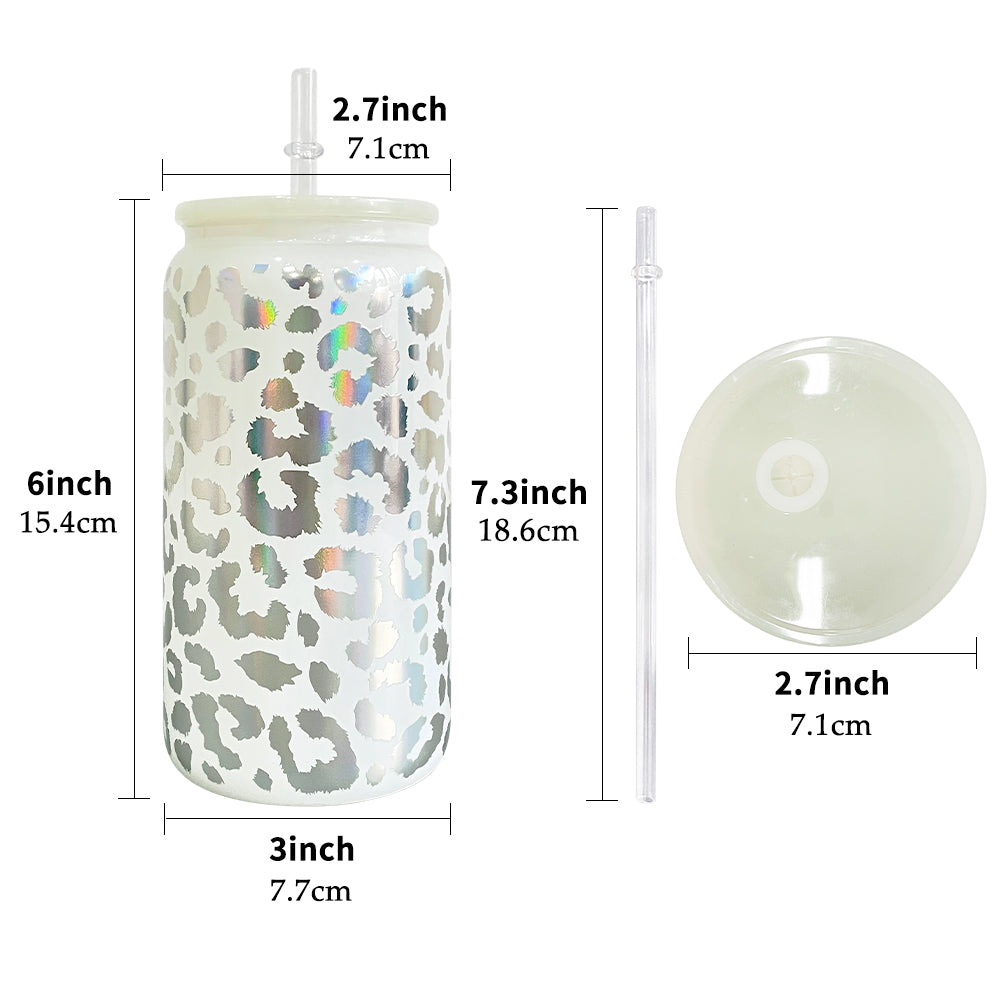 USA RTS_ holographic leopard 16oz glass cans_miki